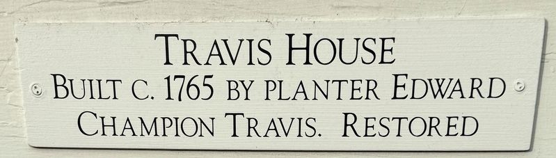 Travis House Marker image. Click for full size.
