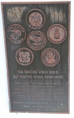 Pearl Harbor Memorial Marker image. Click for full size.