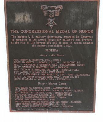 The Congressional Medal of Honor - Florida Marker image. Click for full size.