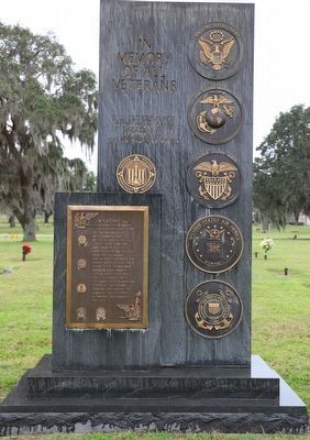Veterans Memorial Marker. Click for full size. Veterans Memorial Marker image. Click for full size.