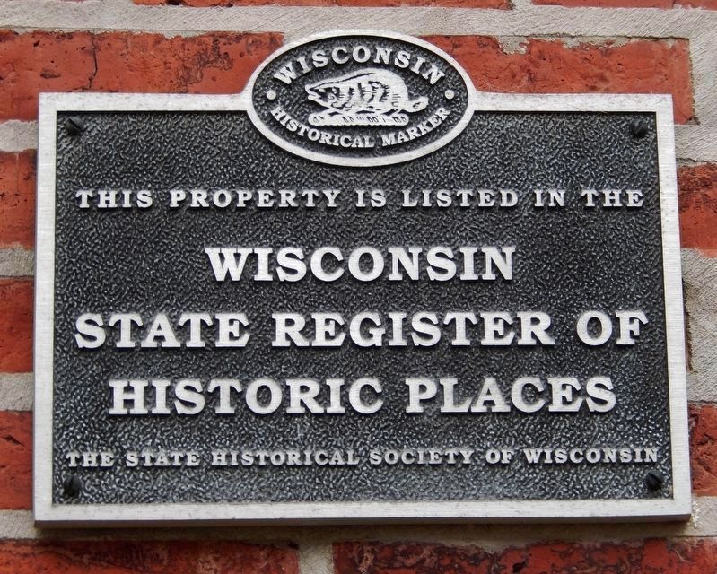 Wisconsin State Register of Historic Places Marker image. Click for full size.