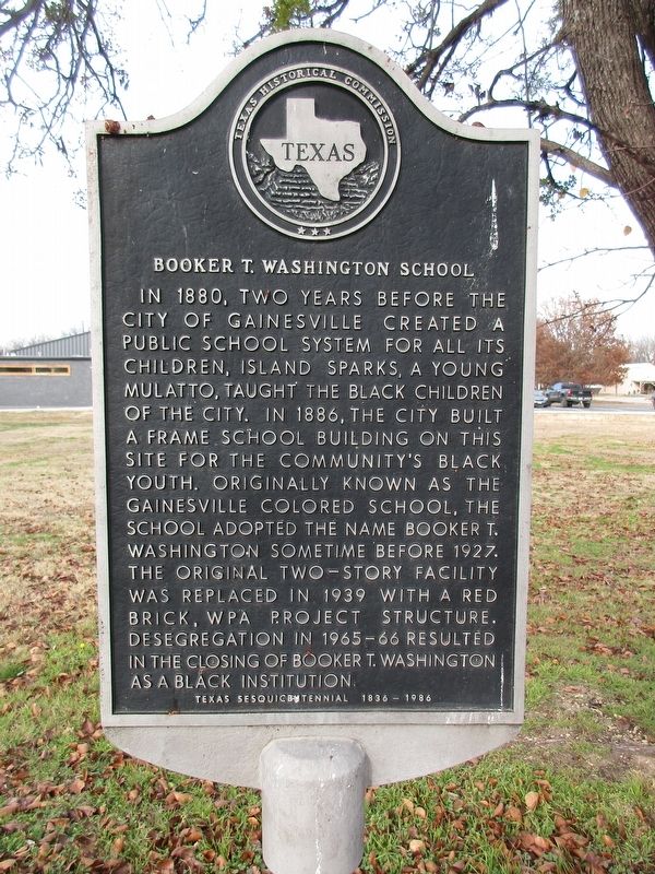 Booker T. Washington School Marker image. Click for full size.