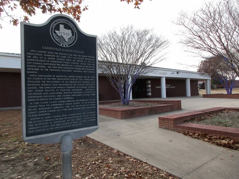 Gainesville Junior College Marker. Click for full size. Gainesville Junior College Marker image. Click for full size.