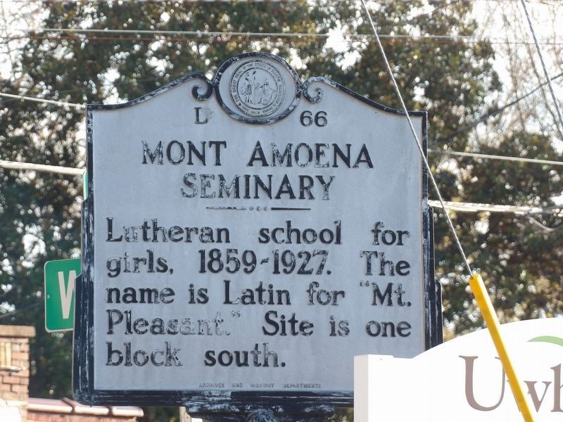 Mont Amoena Seminary Marker. Click for full size. Mont Amoena Seminary Marker image. Click for full size.