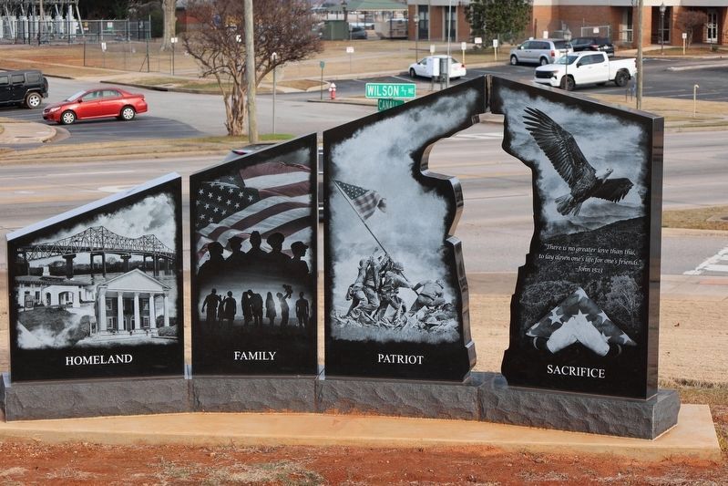 Gold Star Families Memorial Monument - Back image. Click for full size.