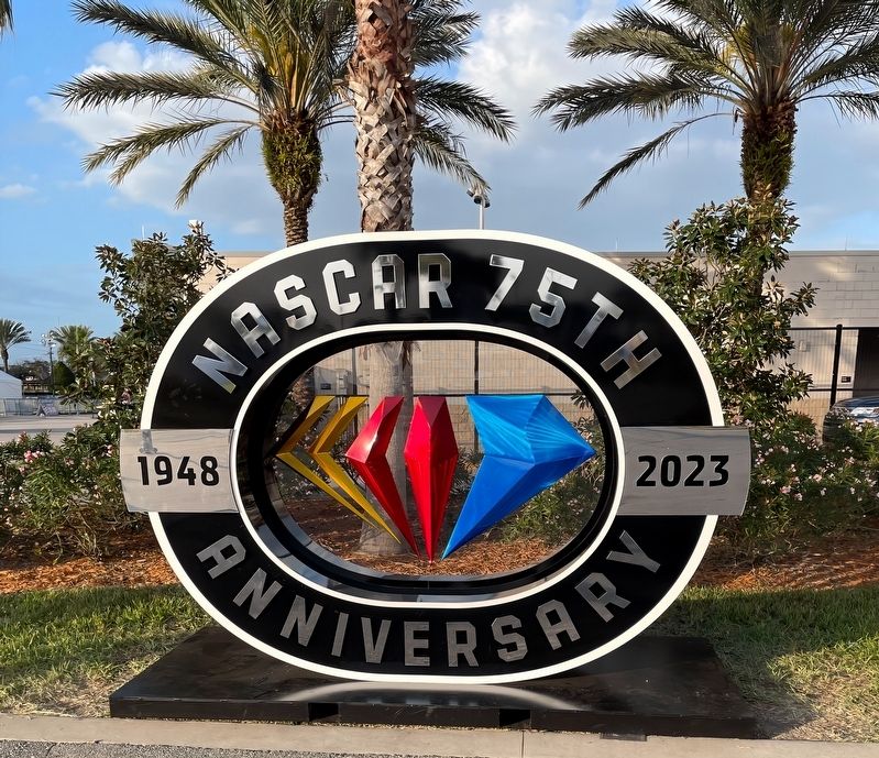 NASCAR 75th Anniversary Sign. Click for full size. NASCAR 75th Anniversary Sign image. Click for full size.