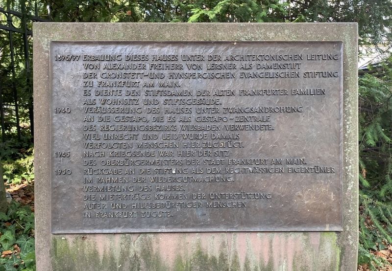 Ehemalige Gestapozentrale / Former Gestapo Headquarters Marker image. Click for full size.