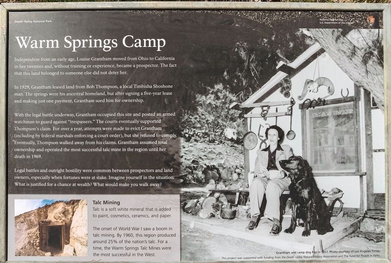 Warm Springs Camp Marker image. Click for full size.