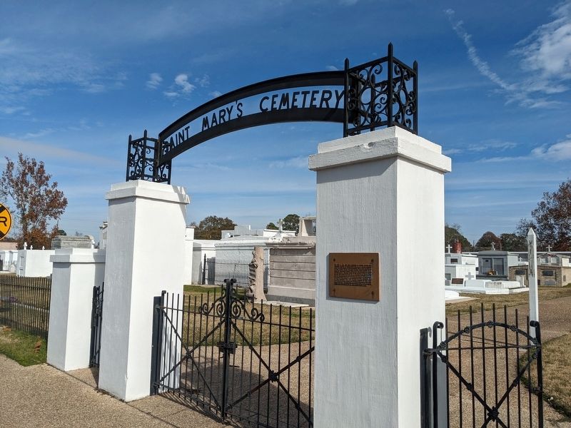 St. Mary of False River Cemetery Marker. Click for full size. St. Mary of False River Cemetery Marker image. Click for full size.