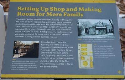 Setting Up Shop and Making Room for More Family Marker. Click for full size. Setting Up Shop and Making Room for More Family Marker image. Click for full size.