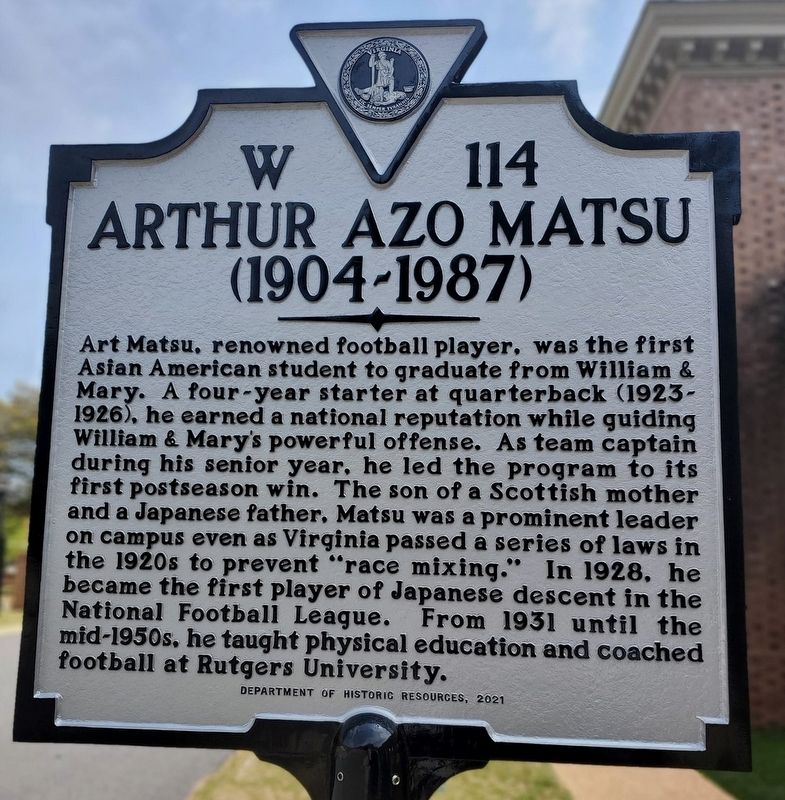 Arthur Azo Matsu Marker. Click for full size. Arthur Azo Matsu Marker image. Click for full size.