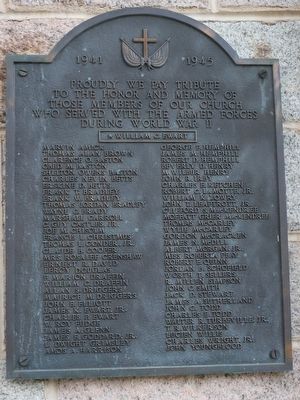 Centennial Associate Reformed Presbyterian Church World War II Honor Roll Marker. Click for full size. Centennial Associate Reformed Presbyterian Church World War II Honor Roll Marker image. Click for full size.