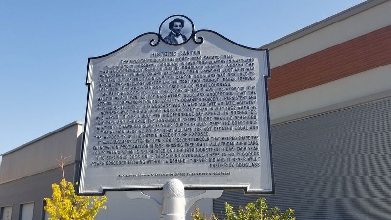 The Frederick Douglass North Star Escape Trail Marker. Click for full size. The Frederick Douglass North Star Escape Trail Marker image. Click for full size.