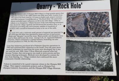Quarry - 'Rock Hole' Marker image. Click for full size.