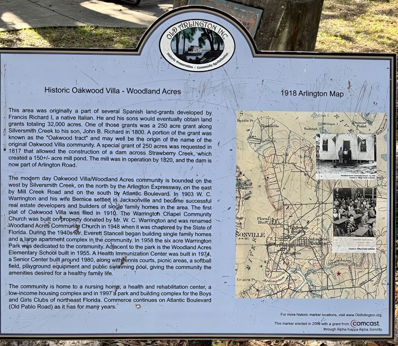 Historic Oakwood Villa - Woodland Acres Marker image. Click for full size.