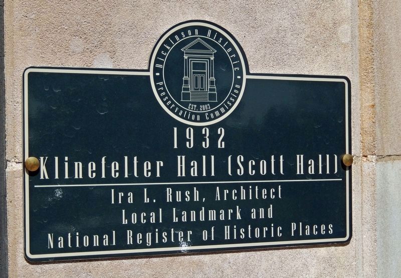 Klinefelter Hall (Scott Hall) Marker. Click for full size. Klinefelter Hall (Scott Hall) Marker image. Click for full size.