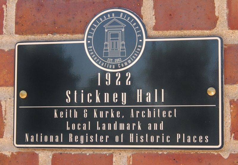 Stickney Hall Marker image. Click for full size.