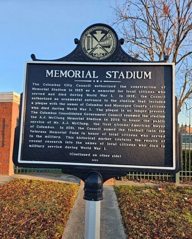 Memorial Stadium Marker image. Click for full size.