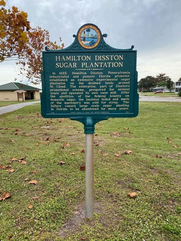 Hamilton Disston Sugar Plantation Marker image. Click for full size.