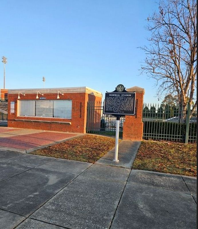 Memorial Stadium Marker. Click for full size. Memorial Stadium Marker image. Click for full size.
