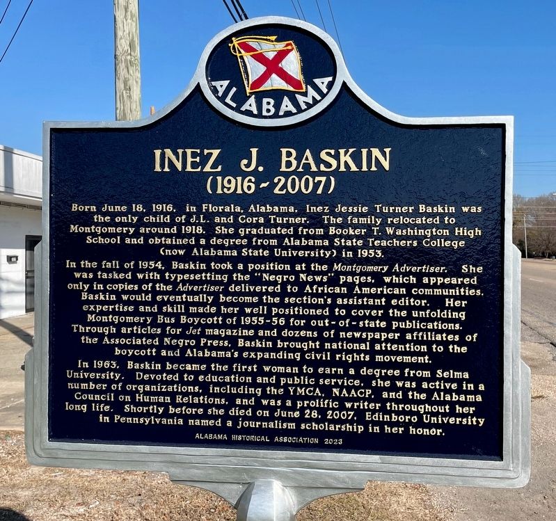 Inez J. Baskin Marker image. Click for full size.