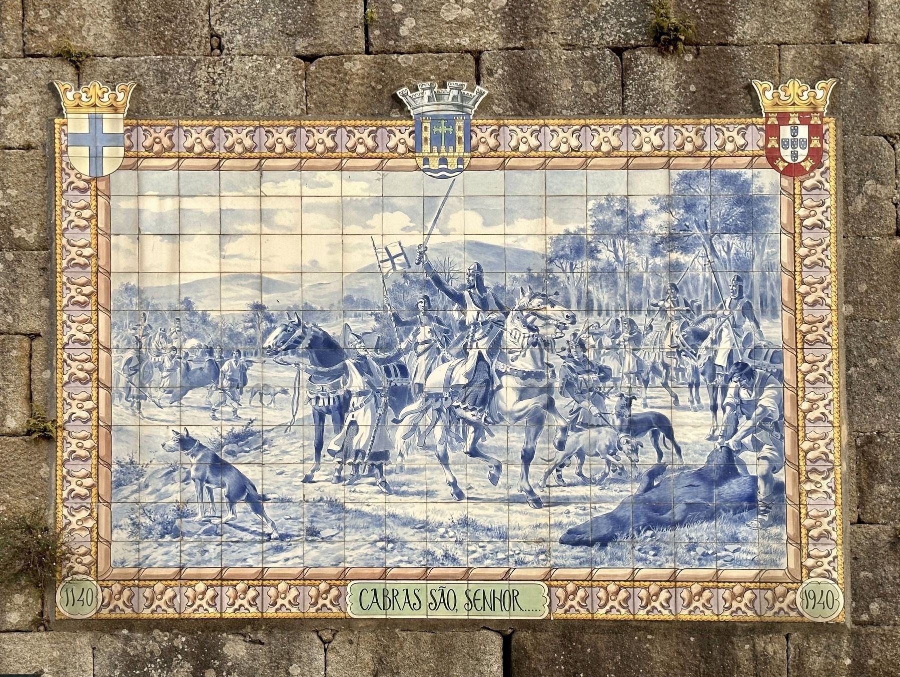 Cabras So, Senhor azulejo panel by Jorge Colao image. Click for full size.