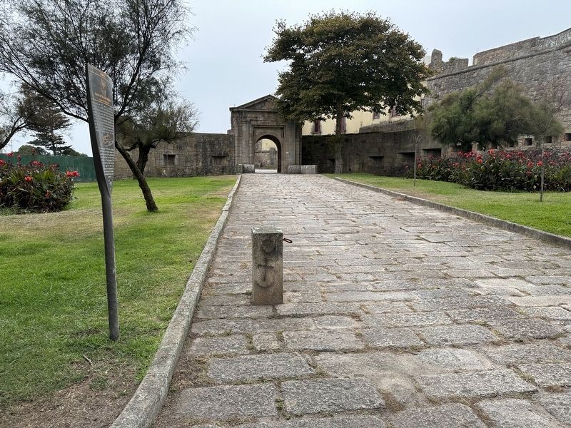 Forte de S�o Jo�o Baptista Marker - wide view image. Click for full size.