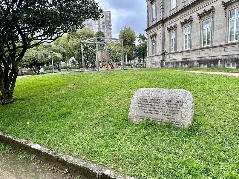 I Congreso Do Doreito Galego / First Congess of Galician Law Marker - wide view. Click for full size. I Congreso Do Doreito Galego / First Congess of Galician Law Marker - wide view image. Click for full size.