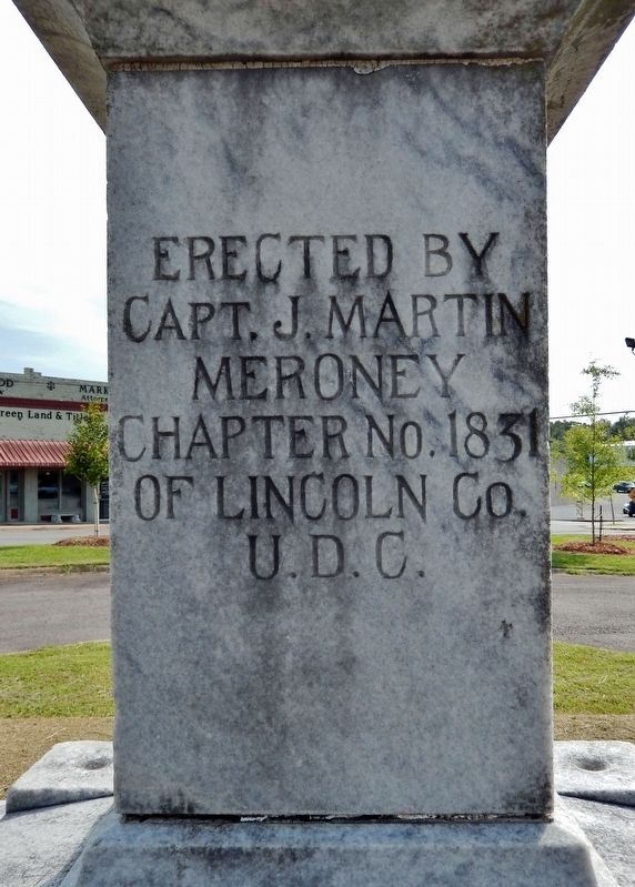 Lincoln County Confederate Memorial<br>(<i>northeast panel</i>) image. Click for full size.