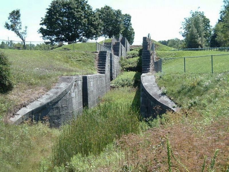 An abandoned four-flight lock on the Black River Canal in Lewis County, New York.. Click for full size. An abandoned four-flight lock on the Black River Canal in Lewis County, New York. image. Click for full size.