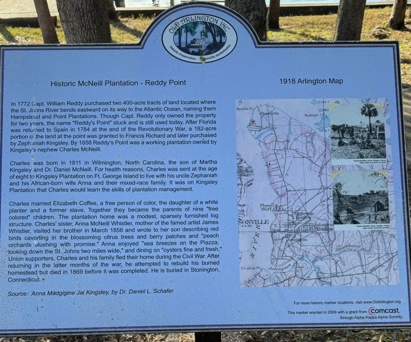 Historic McNeil Plantation - Reddy Point Marker image. Click for full size.