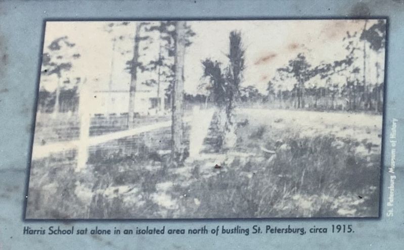 Harris School sat alone in an isolated area north of bustling St. Petersburg, circa 1915 image. Click for full size.