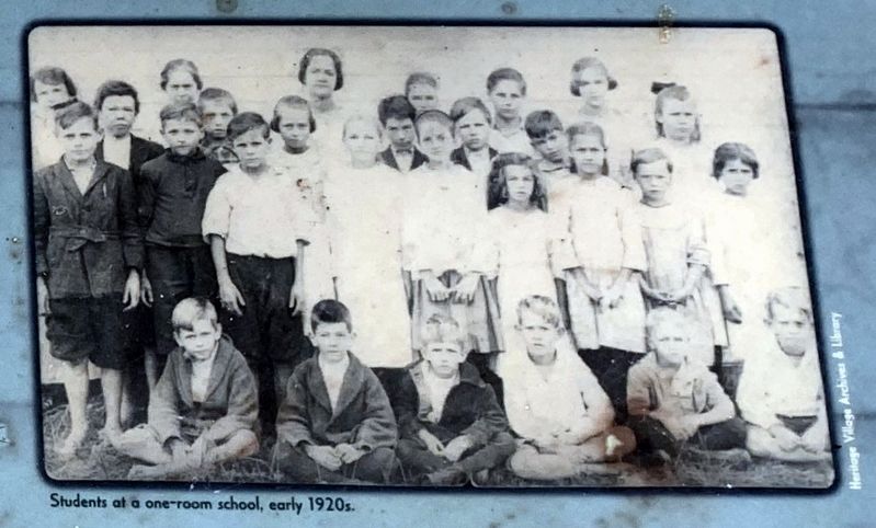 Students at a one-room school, circa 1920s image. Click for full size.
