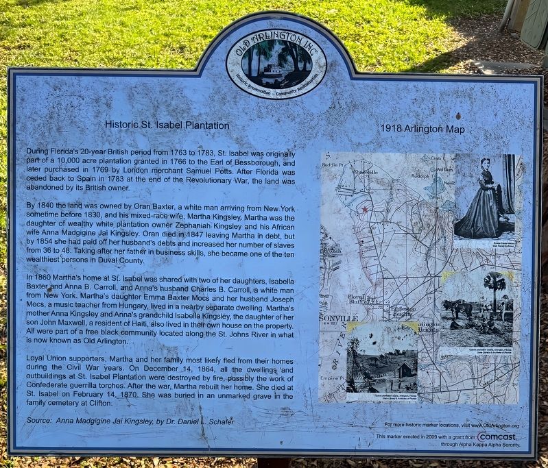 Historic St. Isabel Plantation Marker image. Click for full size.
