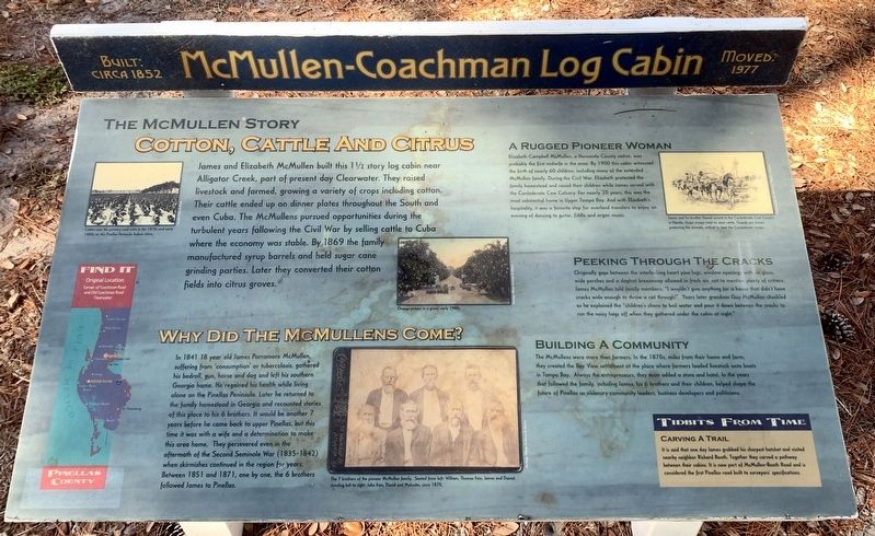 McMullen - Coachman Log Cabin Marker image. Click for full size.