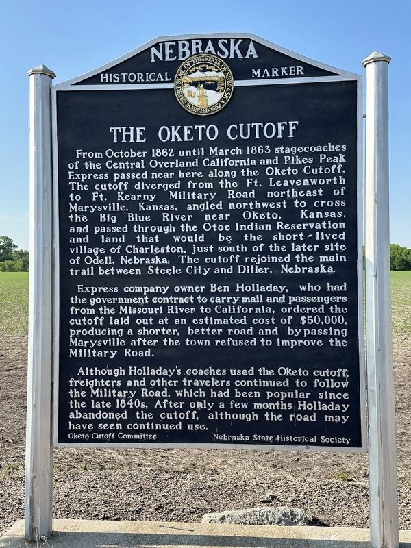 The Oketo Cutoff Marker. Click for full size. The Oketo Cutoff Marker image. Click for full size.