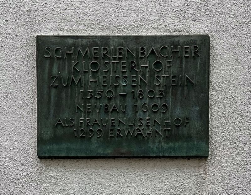Schmerlenbacher Klosterhof / Schmerlenbach Convent Marker image. Click for full size.