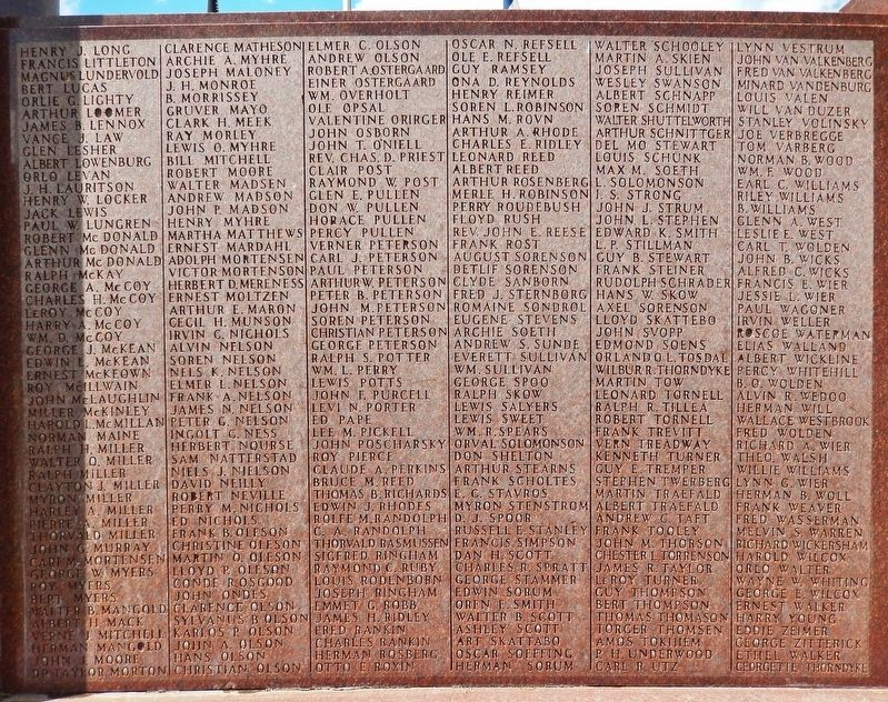 Emmet County Veterans Memorial (<i>right panel</i>) image. Click for full size.