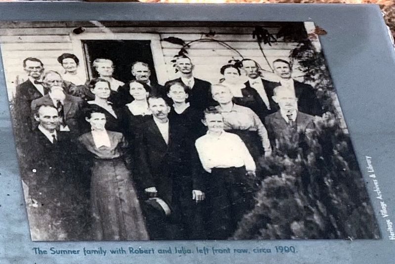 The Sumner family with Robert and Julia, left front row, circa 1900. image. Click for full size.