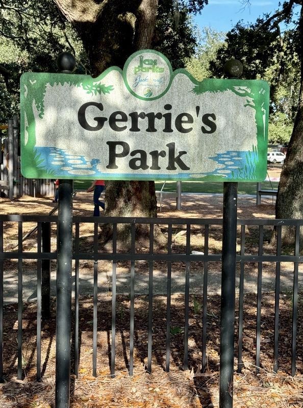 Gerries Park Sign image. Click for full size.