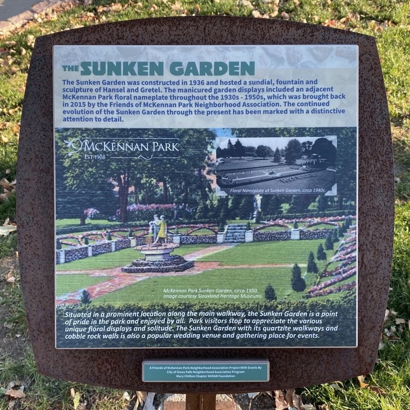 The Sunken Garden Marker image. Click for full size.