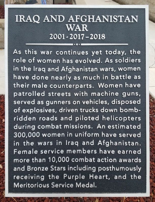 Iraq and Afghanistan War Marker image. Click for full size.