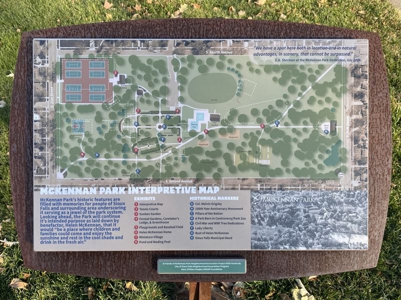 McKennan Park Interpretive Map Marker, Nearby image. Click for full size.