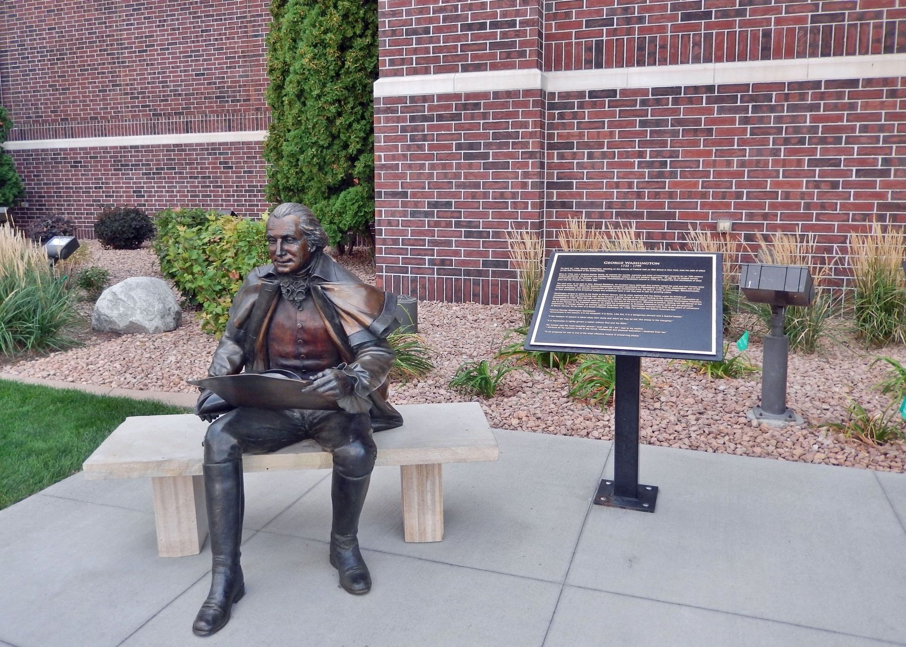 George Washington Sculpture & Marker. Click for full size. George Washington Sculpture & Marker image. Click for full size.