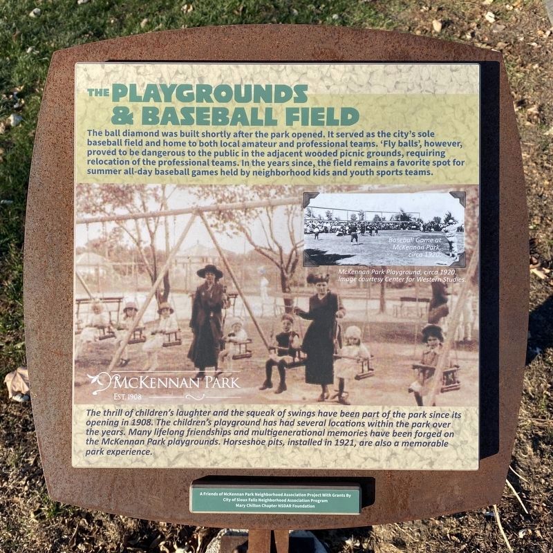 The Playgrounds & Baseball Field Marker image. Click for full size.