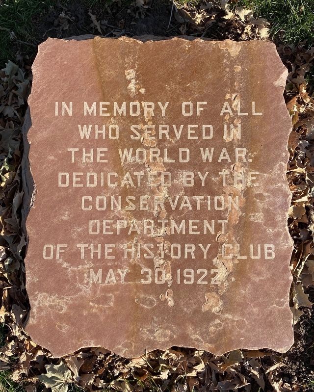 McKennan Park World War I Memorial Marker image. Click for full size.