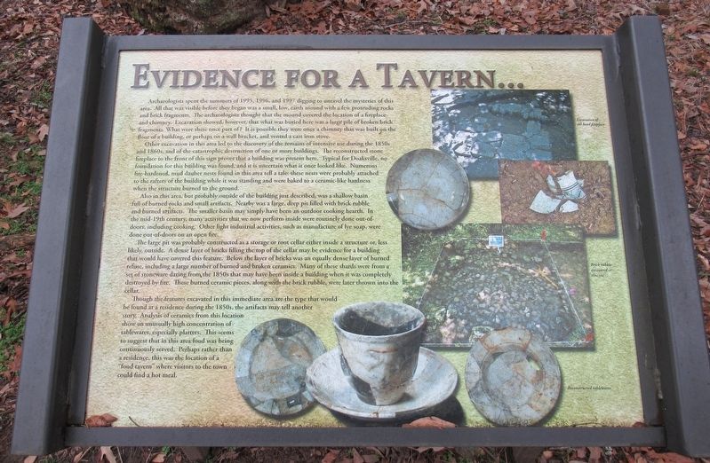 Evidence For A Tavern... Marker image. Click for full size.