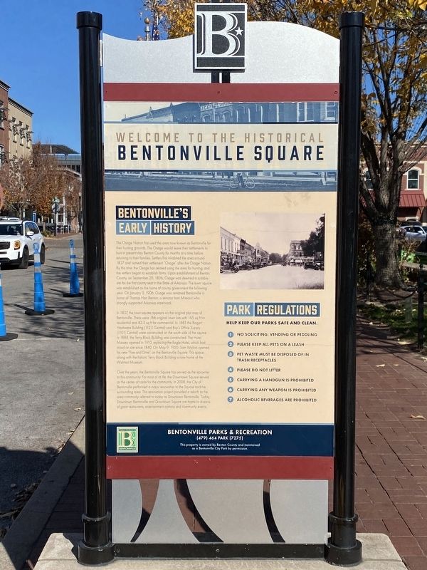 Bentonville's Early History Marker image. Click for full size.