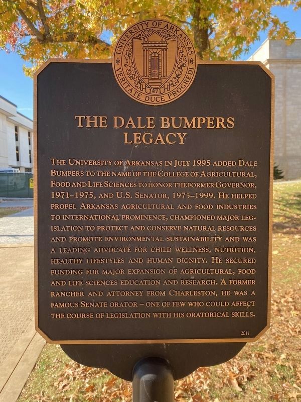 The Dale Bumpers Legacy Marker image. Click for full size.
