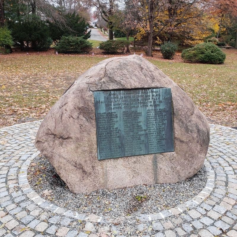 South Orange Memorial Rock - WWII image. Click for full size.